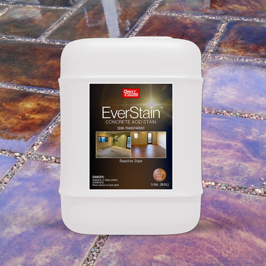 Direct Colors EverStain Concrete Acid Stain English Red Acid-based Ready-to-use Concrete etching stain ( 5-gallon )