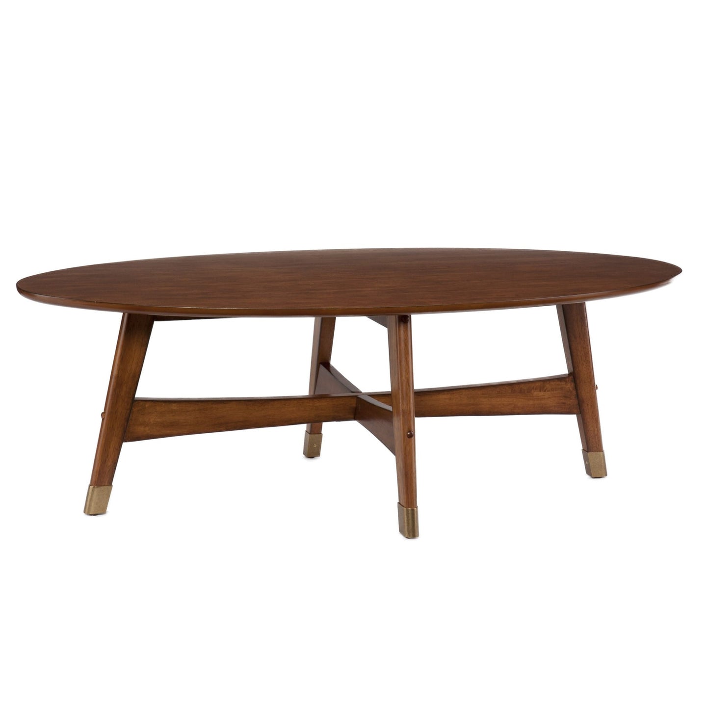 HomeRoots Modern Wood Brown Rubberwood 52-in W x 17.25-in H Coffee Table