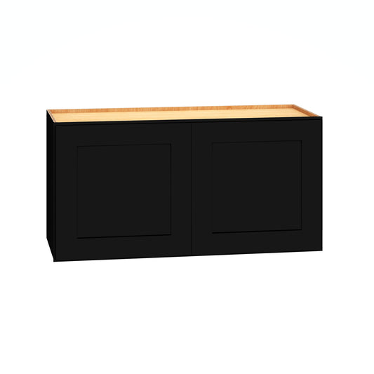 Diamond Express Jamestown 30-in W x 15-in H x 12-in D Black Wall Fully Assembled Plywood Cabinet Recessed Panel Shaker