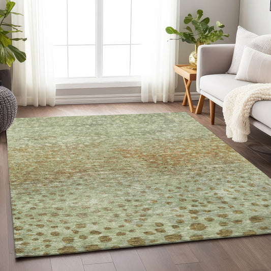 Addison Rugs Chantille ACN1074AL 9 x 12 (ft) Polyester Aloe Rectangular Indoor/Outdoor Geometric Machine washable Pet Friendly Area rug