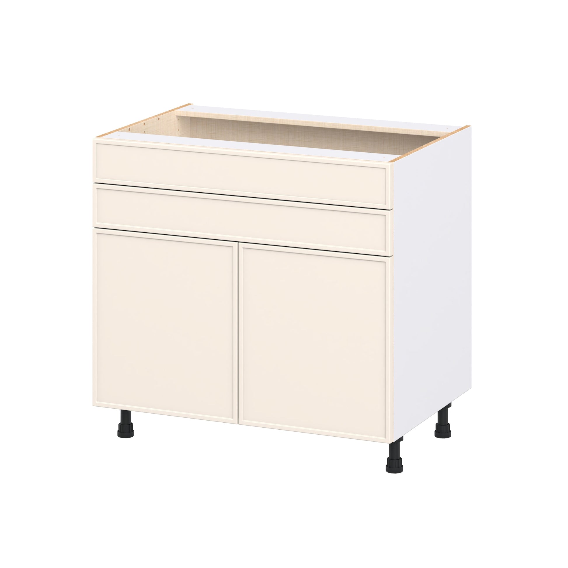 Hugo&Borg Chapel Hill 36-in W x 34.5-in H x 24.66-in D Washed Linen Base Fully Assembled Cabinet Flat Panel Slim shaker