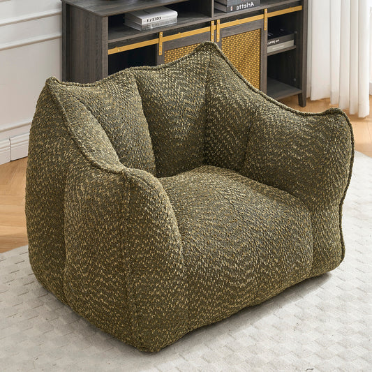 Hrinhom 47.2-in W Casual OLIVE GREEN Chenille Accent Armchair