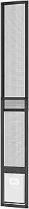 Hakuna Pets V2 Patio Pet Door Screen Insert Panel for Sliding Doors, Fits Door Track Min Ht 59.05" to Max Ht 84.25",UV Resistant Mesh, Locking Magnetic Dog Door, Easy Install and Removal,Medium,Black
