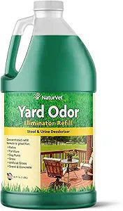 NaturVet - Yard Odor Eliminator - Eliminate Stool and Urine Odors from Lawn and Yard - Designed for Use on Grass, Plants, Patios, Gravel, Concrete & More - 64 oz Refill