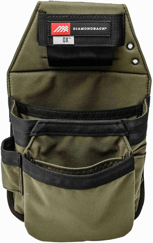Diamondback Ox 2.0 Tool Pouch - Right-Sided Tool Belt Pouch - Ideal Carpenter & Electrician Tool Pouches for Tools, Punches & Fasteners