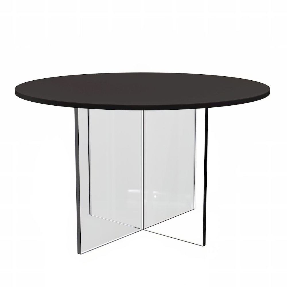 Leisuremod  Valore Collection Acrylic Coffe Table With Black Top