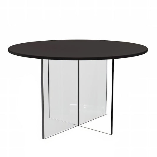 Leisuremod  Valore Collection Acrylic Coffe Table With Black Top