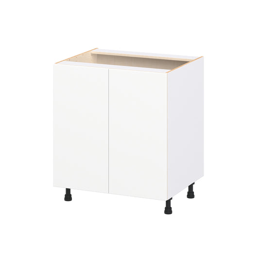 Hugo&Borg Lasalle 30-in W x 34.5-in H x 24.5-in D Bright White Slab Base Fully Assembled Cabinet Flat Panel Slab