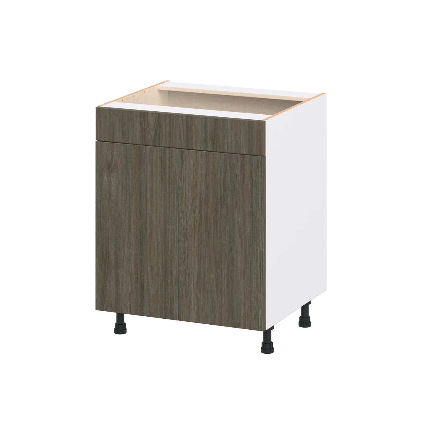 Hugo&Borg Savane 27-in W x 34.5-in H x 24.5-in D Textmel Sink Base Fully Assembled Cabinet Flat Panel Slab