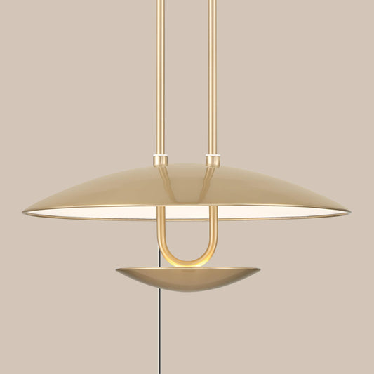 Hunter Sunset Ridge 1 -Light Luxe Gold Modern/contemporary Metal Dome Large Indoor Hanging Pendant Light