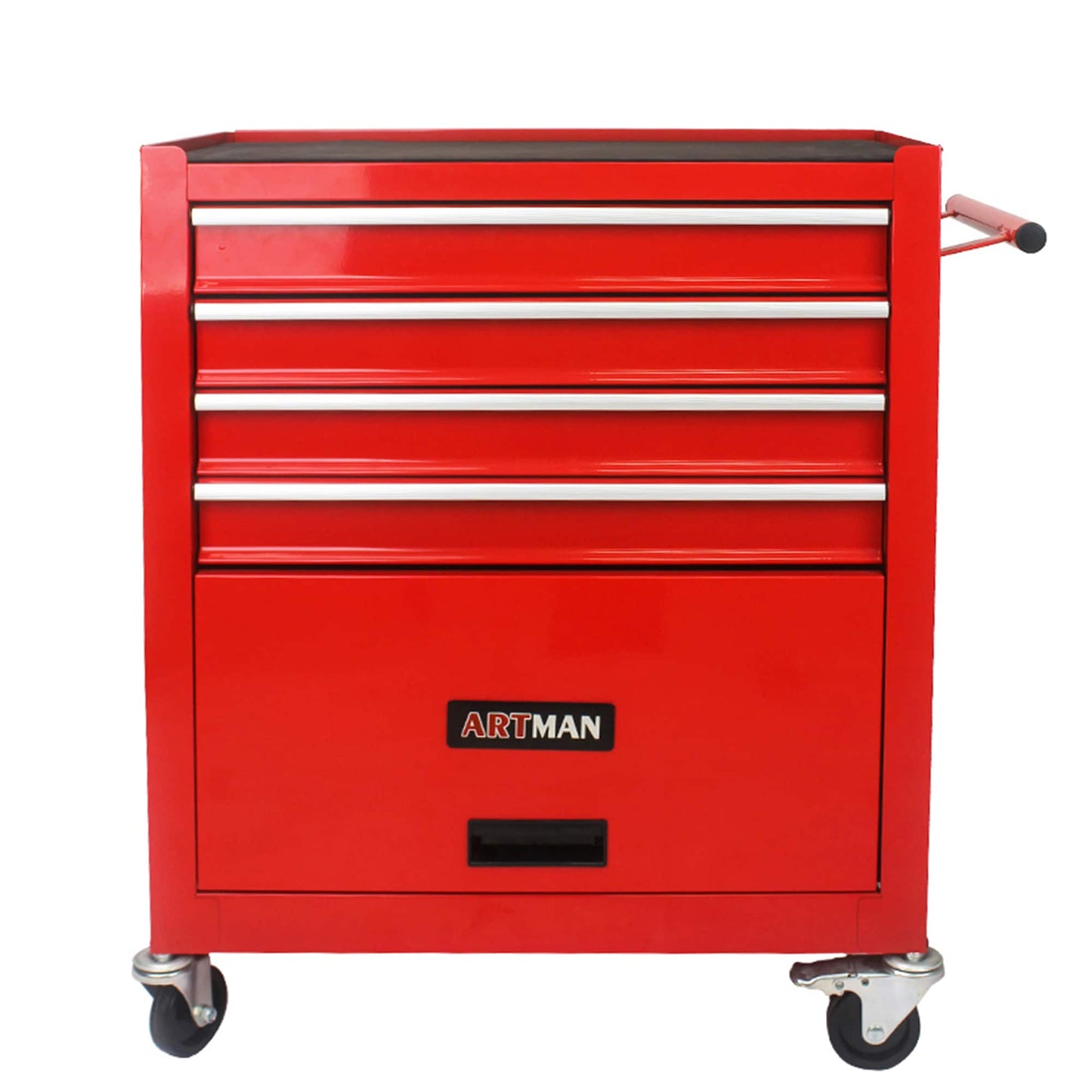LOVMOR 4 DRAWERS MULTIFUNCTIONAL RED TOOL CART WITH WHEELS