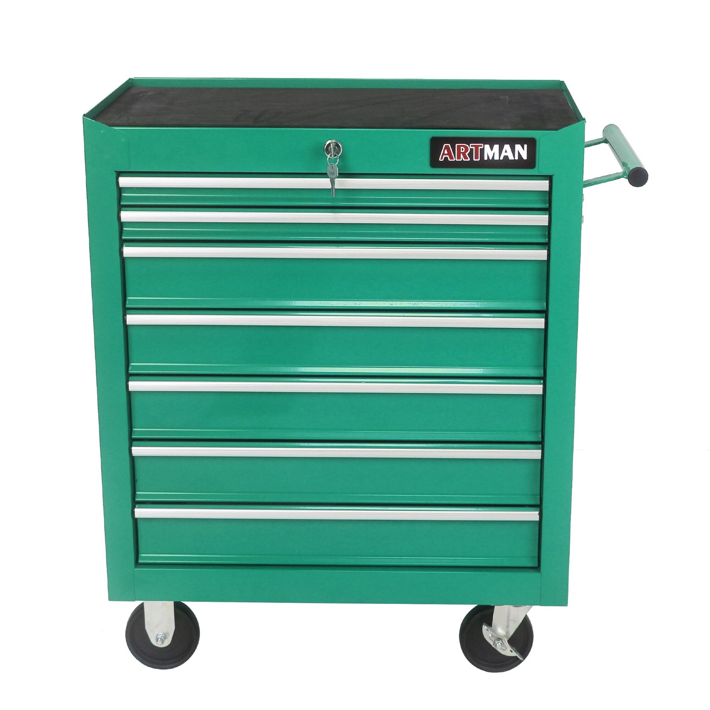 LOVMOR 7 DRAWERS MULTIFUNCTIONAL TOOL CART WITH WHEELS-GREEN