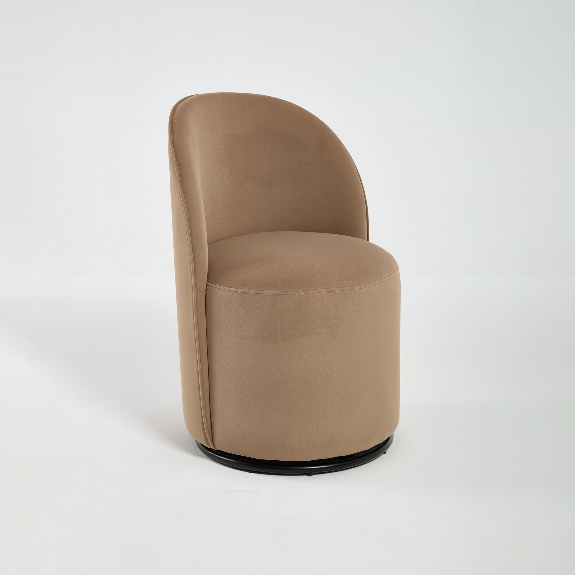 Dimakai 21-in W Modern Brown Velvet Swivel Accent Chair