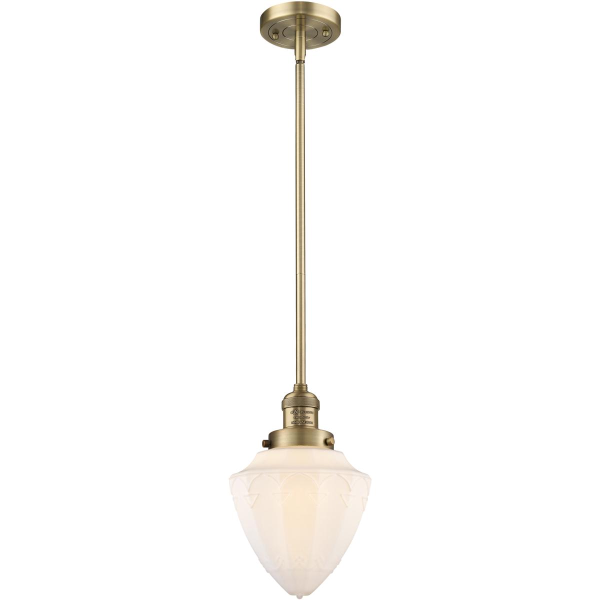 Innovations Lighting  201S-BB-G661-7-LED Franklin Restoration Bullet Mini Pendant Brushed Brass
