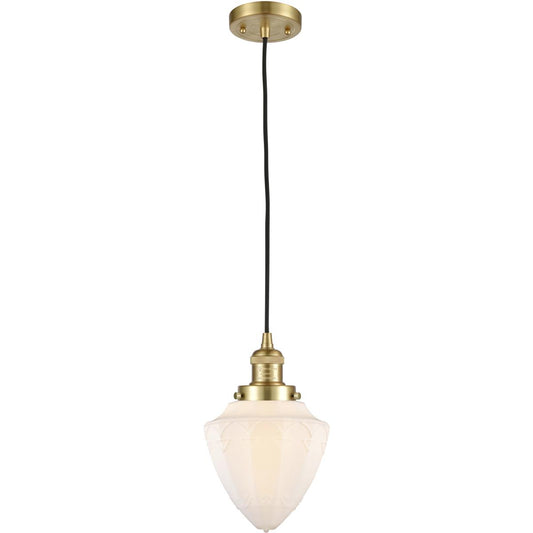 Innovations Lighting  201C-SG-G661-7-LED Franklin Restoration Bullet Mini Pendant Satin Gold