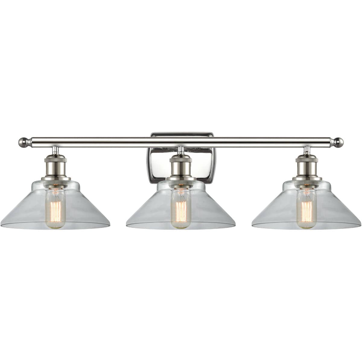 Innovations Lighting  516-3W-PN-G132-LED Ballston Orwell Bathroom Vanity Light Polished Nickel