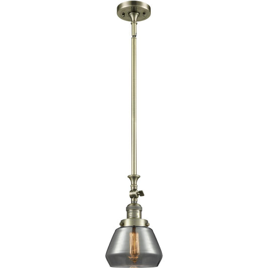 Innovations Lighting  206-AB-G173-LED Franklin Restoration Fulton Mini Pendant Antique Brass