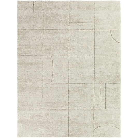 Balta Chapelain 8 x 10 (ft) Tufted Polyester Beige Rectangular Indoor Geometric Mid-Century Modern Spot Clean Only Pet Friendly Area rug