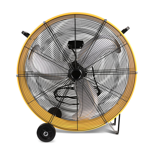 Phivve 30-in 120 -Volt High Velocity Indoor Yellow Industrial Fan Charger Included