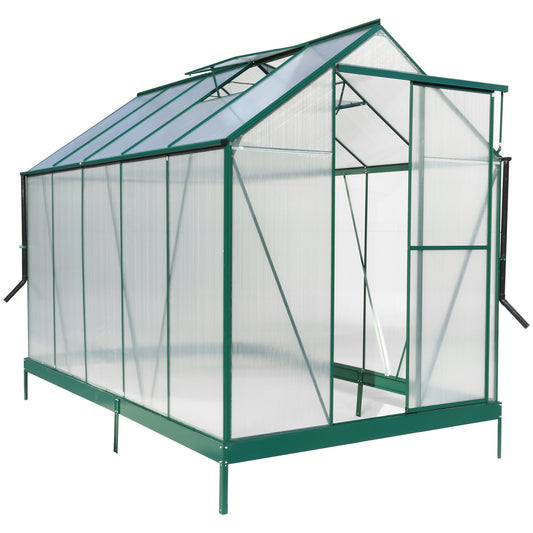 Siavonce 6.3-ft L x 10-ft W x 7-ft H Green Greenhouse Kit
