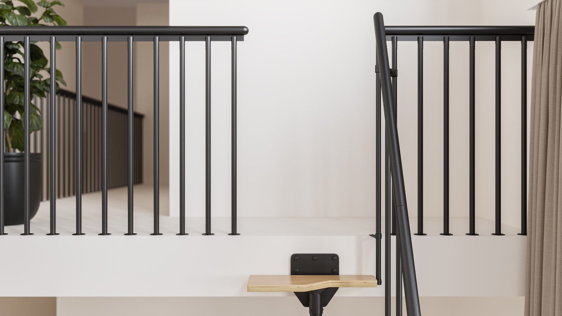 DOLLE Atlanta 3.3-ft Anthracite Finished Balcony rail Kit