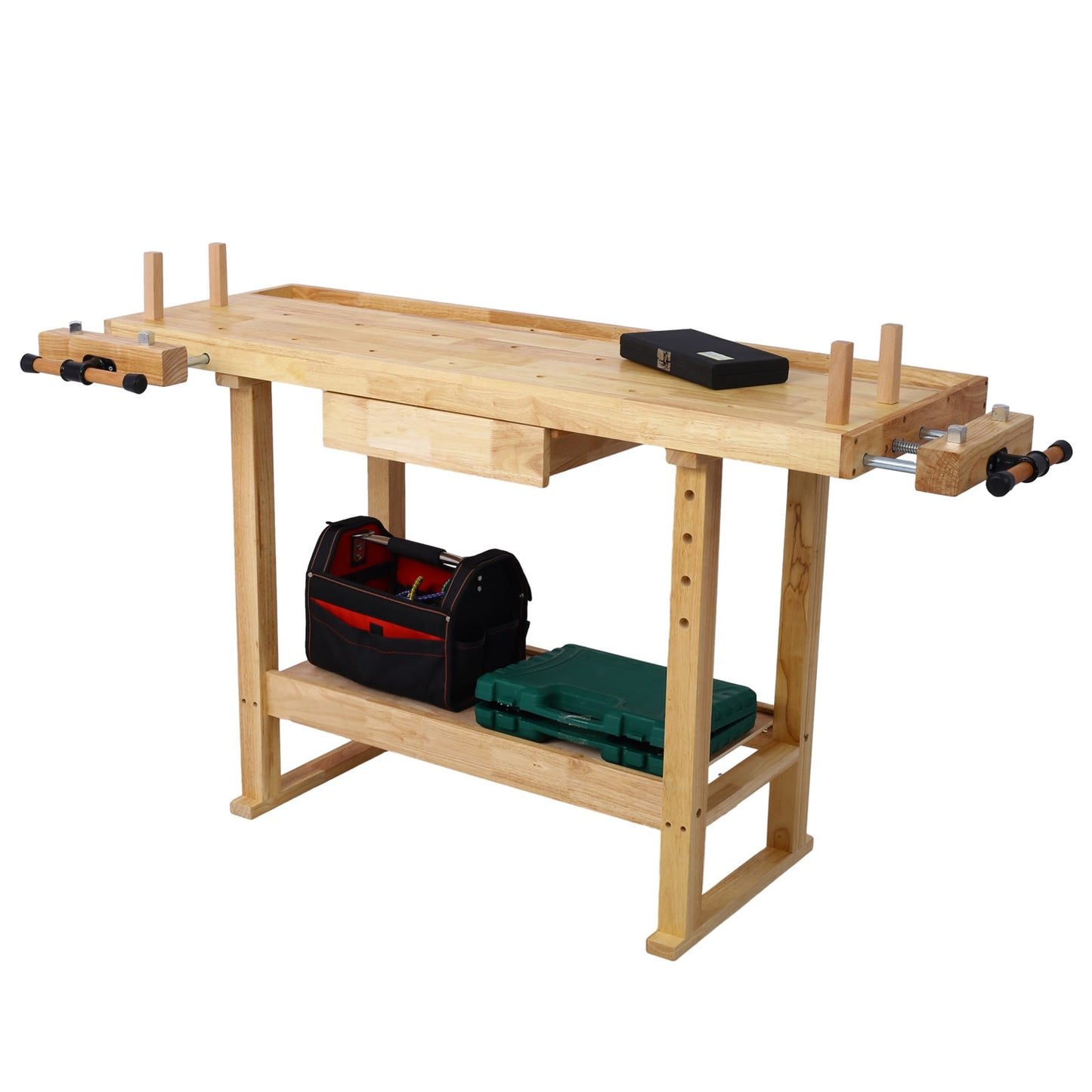 Siavonce N/O 55-in L x 33.5-in H Natural Wood Work Bench