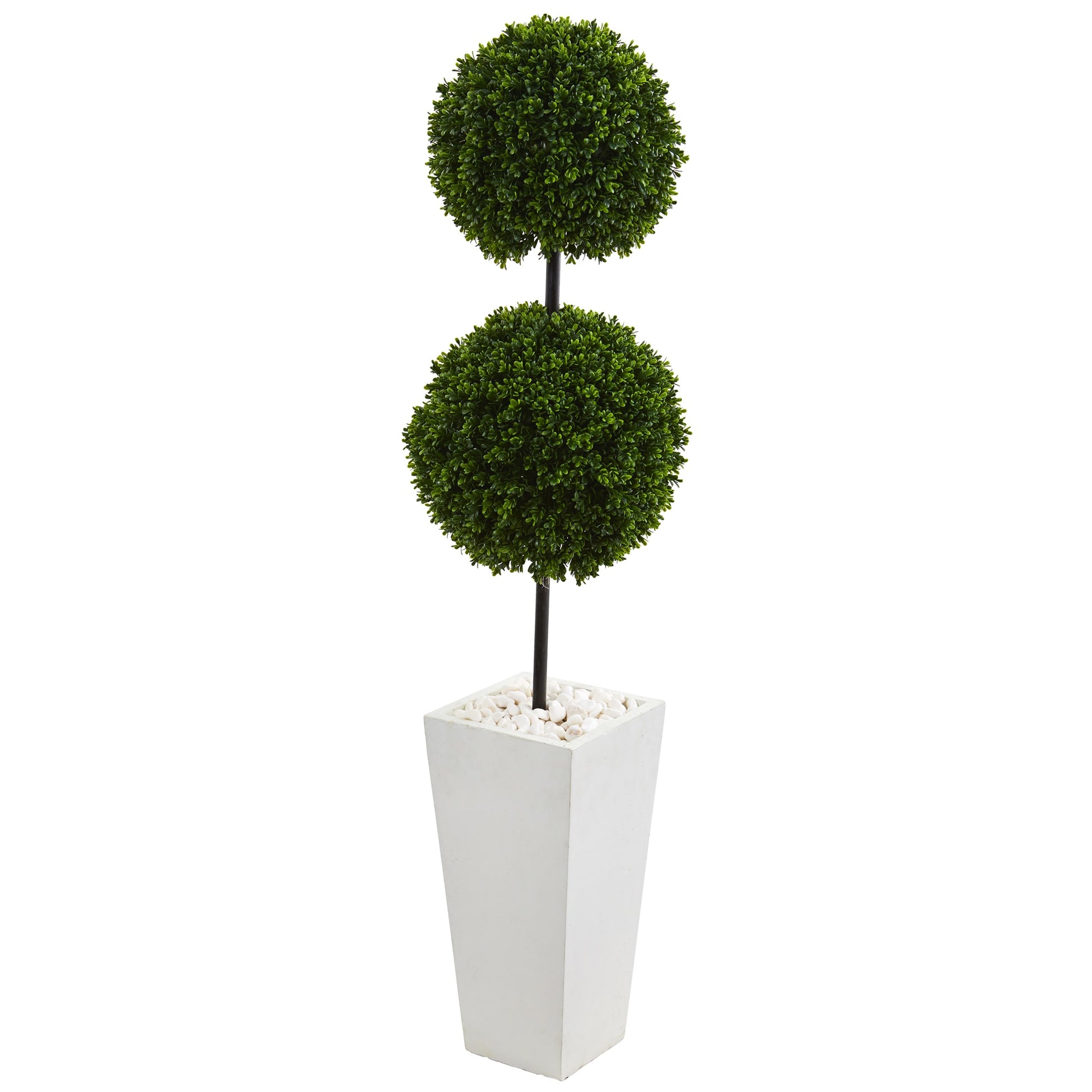 Nearly Natural  56-in Boxwood Ball Topiary Tree UV Resistant (Indoor/Outdoor)