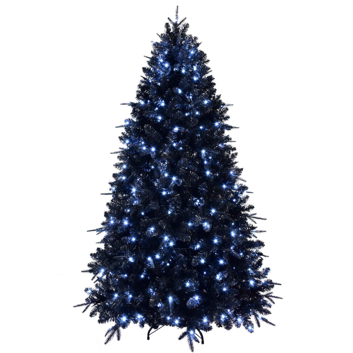 VERYKE  7ft Artificial LED-lit Christmas Tree with PE Mixed Branch Tips