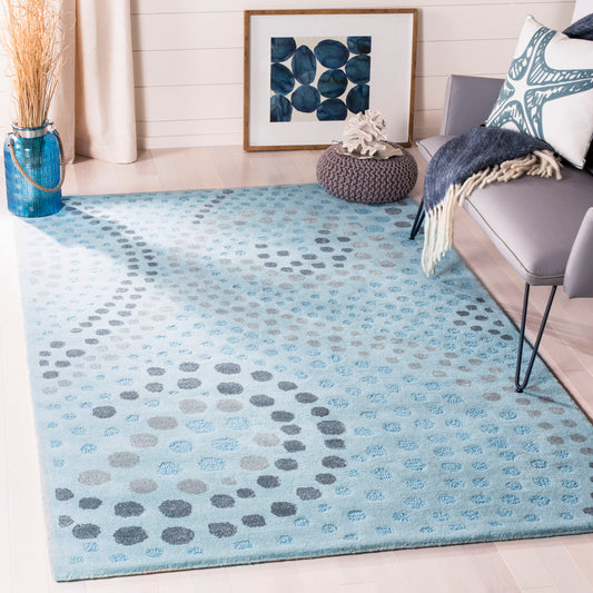 Safavieh  Jar453 Blue/Gray Contemporary 5Ft x 8Ft Medium Rectangle Rug
