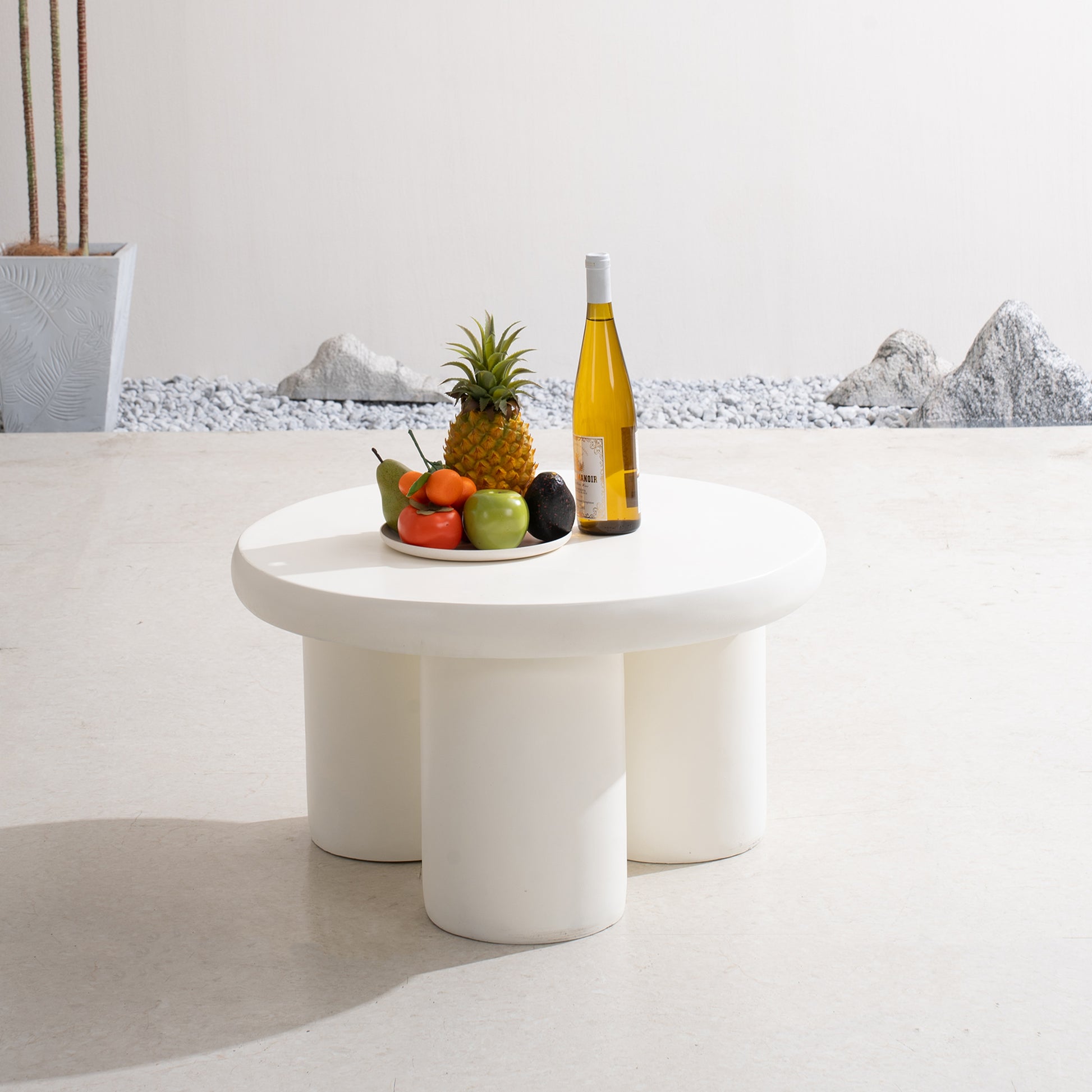 Direct Wicker Round Outdoor Coffee Table 27.55-in W x 27.55-in L