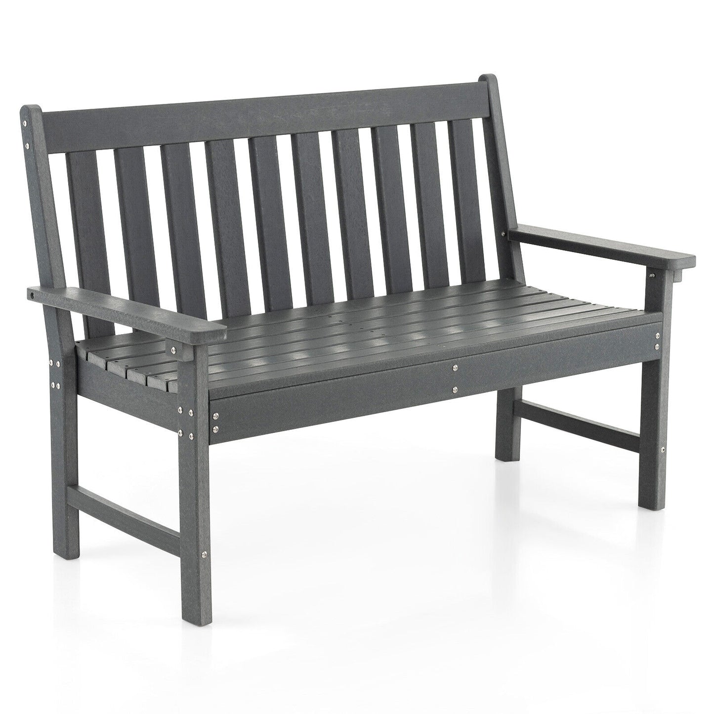 Iseryn 52-in W x 36-in H Gray HDPE Love seat Bench