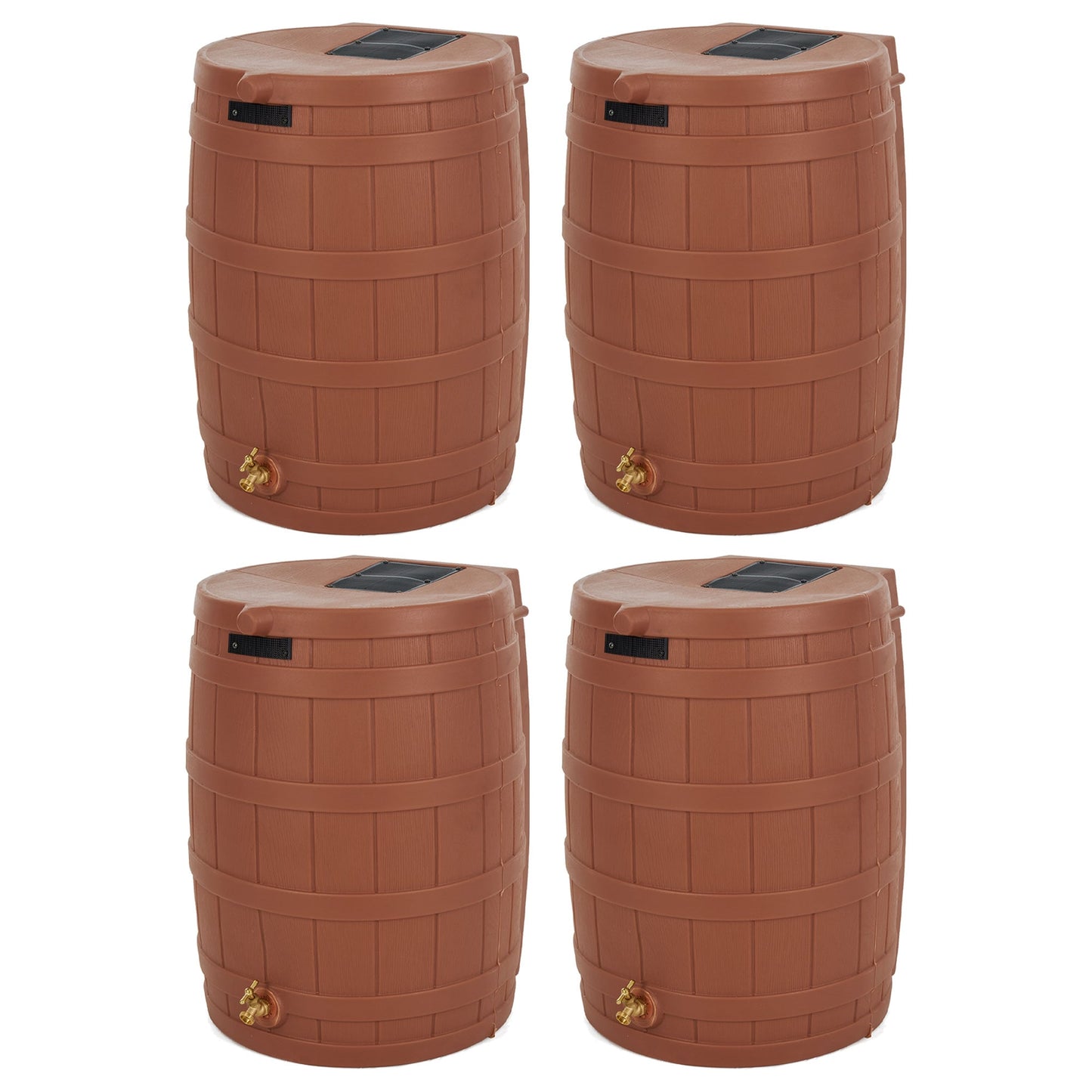 Good Ideas  Rain Wizard Storage 50 Gallon Rain Barrel Terra Cotta (4 Pack)