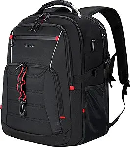 KROSER Travel Laptop Backpack 17.3 inch XL Computer Backpack Stylish College Backpack with RFID Pockets USB Charging Port REFLECTIVE STRIPS Water-Repellent Daypack for Business/Men