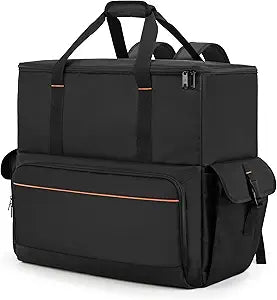 Trunab Computer Desktop Tower Carrying Case Compatible with ATX/M-ATX mainframe chassis, PC Backpack for Computer Main Processor Case, Keyboard, Cable and Mouse, Earphone, Bag Only, Black