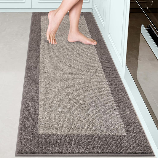 DOMUSTEX Machine Washable Kitchen Rug 24" x 70", Non Slip Kitchen Mat for Floor, Absorbent Entrance Runner Rug for Bedroom, Hallway, Bathroom, Door (Roll Packing)